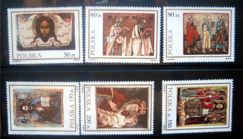 Poland Scott# 2948-53 MNH, Religious Art Icons 1989