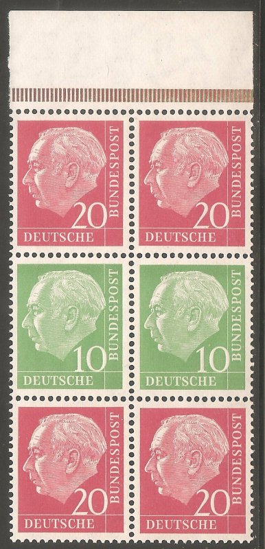 GERMANY BUND Sc# 708 var Mi# S34 2x MNH FVF President Theodor Huess