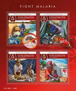 SOLOMON IS. - 2015 - Fighting Malaria - Perf 4v Sheet - Mint Never Hinged