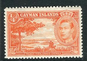 CAYMAN ISLANDS;  1938 early GVI issue fine Mint hinged 1/...