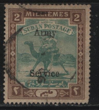 SUDAN, MO6, USED, 1906-11, Overprinted