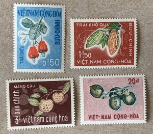 Vietnam South 1967 Fruits and Nuts, MNH.  Scott 301-304, CV $9.85