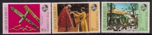 Gambia 1977 QE2 Set Silver Jubilee Umm SG 365 - 367 ( G339 )