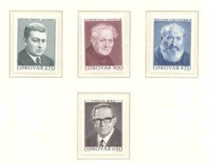 Faroe Islands Sc 175-178 1988 writers set mint NH