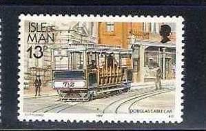 Manx Railway & Tramways, Electric Tram, Coach, Cable Car MNH** 1988 Isle of M...