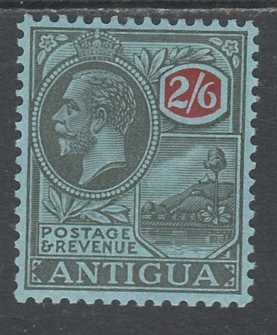 ANTIGUA 1921 KGV BADGE 2/6 WMK MULTI SCRIPT CA