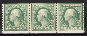 MOstamps - US Scott #490 Mint OG NH Coil Strip of 3 - Lot # HS-E94