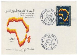 Algeria 1976 FDC Stamps Scott 576 Africa Commercial Fair Trade Map Commerce