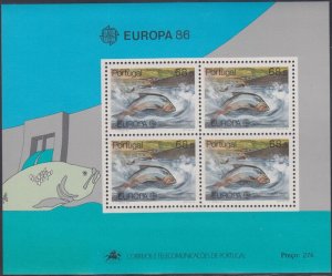 PORTUGAL Sc # 1672a CPL MNH SOUVENIR SHEET EUROPA 1986 - FISH