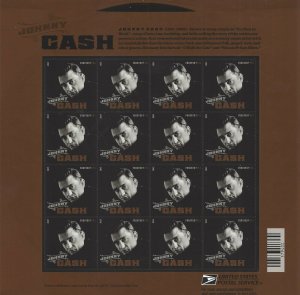 Scott 4789 Johnny Cash Mint Not Hinged Pane of 16 Forever Stamps