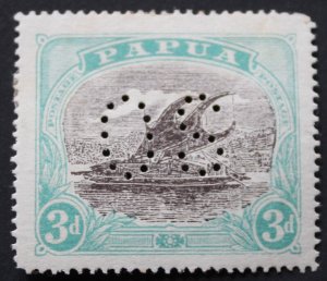 Papua 1930 Three Pence Official SG O50 mint