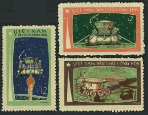 Viet Nam 641-643,MNH.Michel 672-674. Flight of Luna.Lunakhod 1.1971.