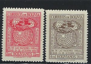 Bolivia C138-39 MNH 1950 set (an1064)