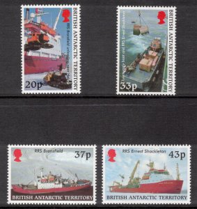 BRITISH ANTARCTIC 2000 Survey Ships; Scott 289-92, SG 325-28; MNH