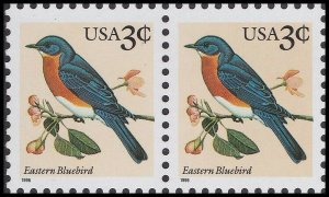 US 3033 Eastern Bluebird 3c horz pair (2 stamps) MNH 1996