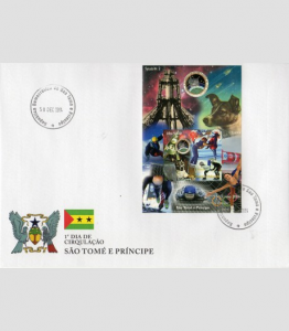 Sao Tome & Principe 2004 Laika Dog in Space-Olympics s/s Imperforated in FDC