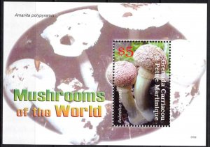 Grenada Carriacou & Petite Martinique 2007 Mushrooms (2) S/S MNH