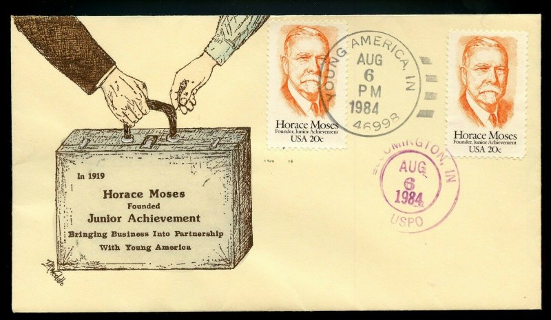 U.S. Scott 2095 FDC w/Scarce Weddle Cachet Unaddressed