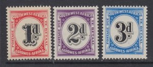 South West Africa, Scott J91-J93 (SG D52-D54), MLH