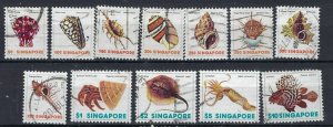 Singapore 264-75 Used 1977 part set missing 263 (an7777)