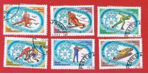 Afghanistan #1053-1058  VF used  Olympics  Free S/H