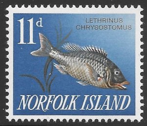 Norfolk Island Scott 54 MNH 11d Trumpeter Fish issue of 1963