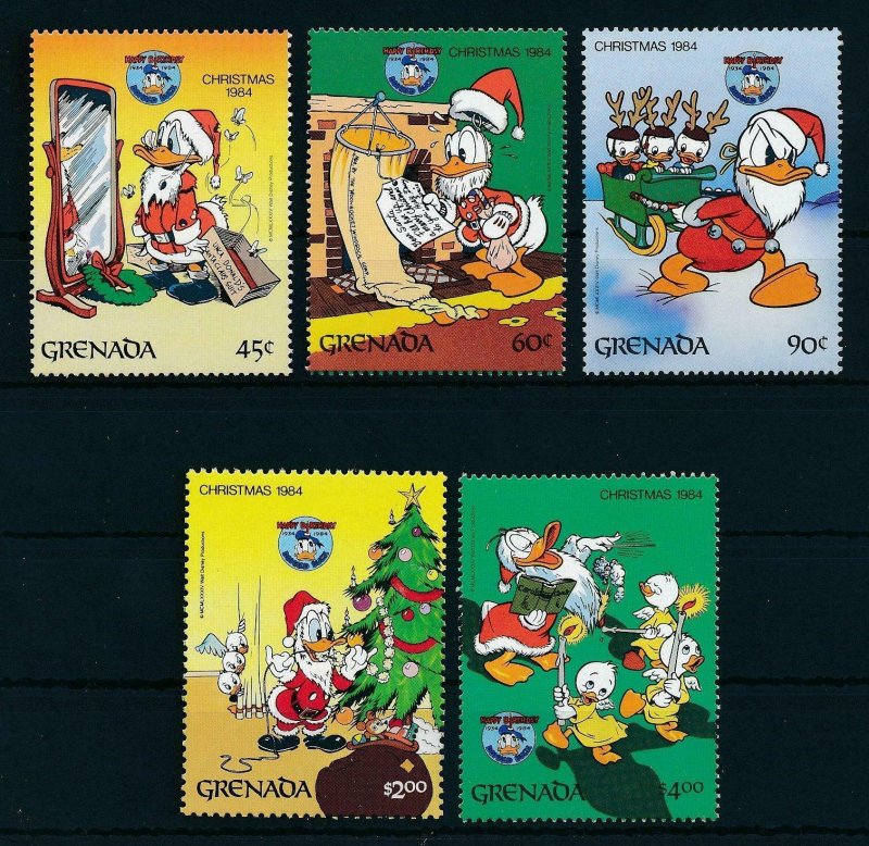 [22509] Grenada 1984 Disney 50th Birthday Donald Duck and Christmas MNH