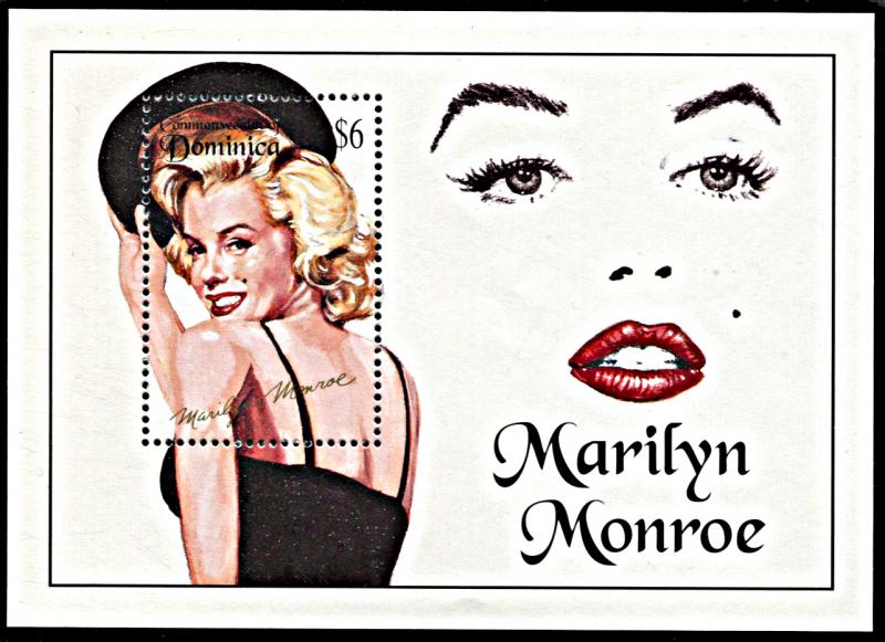 Dominica 1747, MNH, Marilyn Monroe souvenir sheet