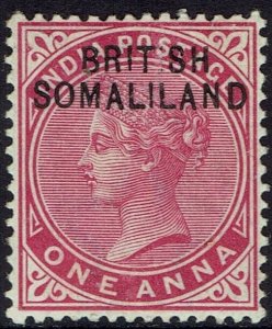 BRITISH SOMALILAND 1903 QV 1A ERROR BRIT SH