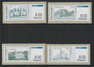 2014 Faroe Islands - Sc MS2014 - MNH VF - 4 single - Machine Stamps