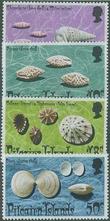 Pitcairn Islands SC# 137-40 Sea Shells, set, MH