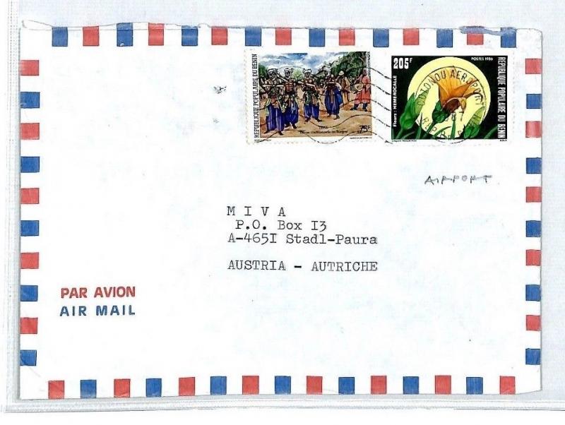 CM284 *BENIN* Missionary Air Mail MIVA Austria Cover