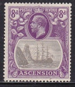 ASCENSION ISLAND  18  KGV  8¢  SINGLE  MLH  SHERWOOD STAMP