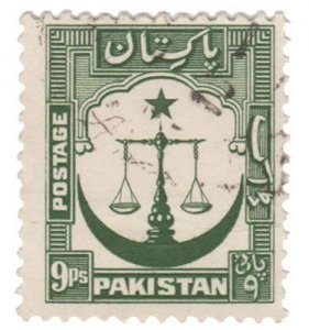 PAKISTAN STAMP 1948 - 57 SCOTT # 26a. PER. 13. USED. # 1