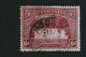 Tasmania #93 Used 'T' Punch Perf