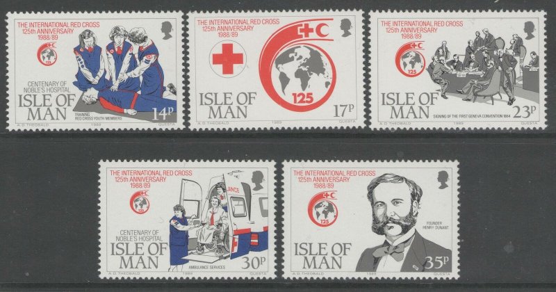 ISLE OF MAN SG424/8 1989 125th ANNIV OF INTERNATIONAL RED CROSS MNH