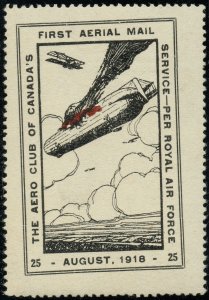 [mag236] Canada 1918 Scott#CLP2 VF Mint cv:$500 **AIR POST SEMI-OFFICIAL**