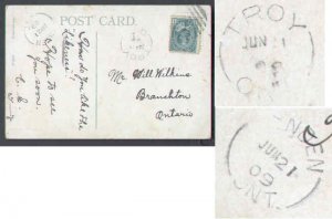 Canada-cover  #8493 - 1c Edward on pc-Wentworth Cnty-Troy,Ont si