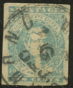 Confederate States 2e Stone Y Used Stamp BX5208