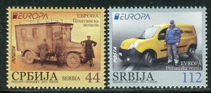 0551 SERBIA 2013 - Europa - Postal Vehicles - MNH Set