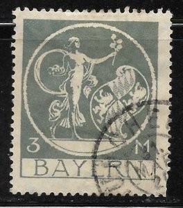 Bavaria - Scott #251 3M Pale blue F VF Used