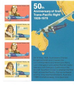 Australia #675a 50th Anniv Trans-Pacific  S/S  (MNH) CV$1.80