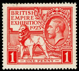 Sg432, 1925 1d scarlet, VERY FINE used. Cat £30.