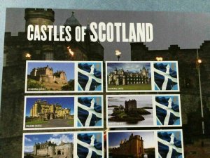 Castles of Scotland  mint never hinged Smilers Stamp Sheet 55676 