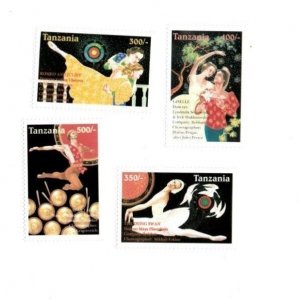 Tanzania 1999 - Ballerinas - Set of 4 stamps - MNH