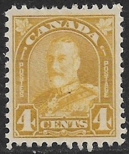 CANADA 1930-31 KGV 4c Yellow Bister Portrait Issue Sc 168 MH