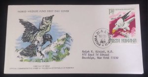 EL)1977 ROMANIA, WORLD WILDLIFE FUND, WWF, PROTECTED FAUNA, OSPREY, CIRCULATED T