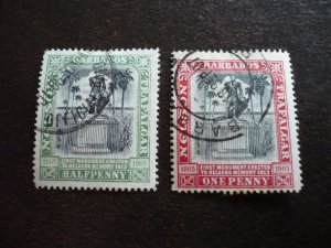 Stamps - Barbados - Scott# 103-104 - Used Part Set of 2 Stamps