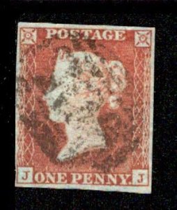 Great Britain #3 Penny Red Imperf Used Lettered JJ USD 22.00