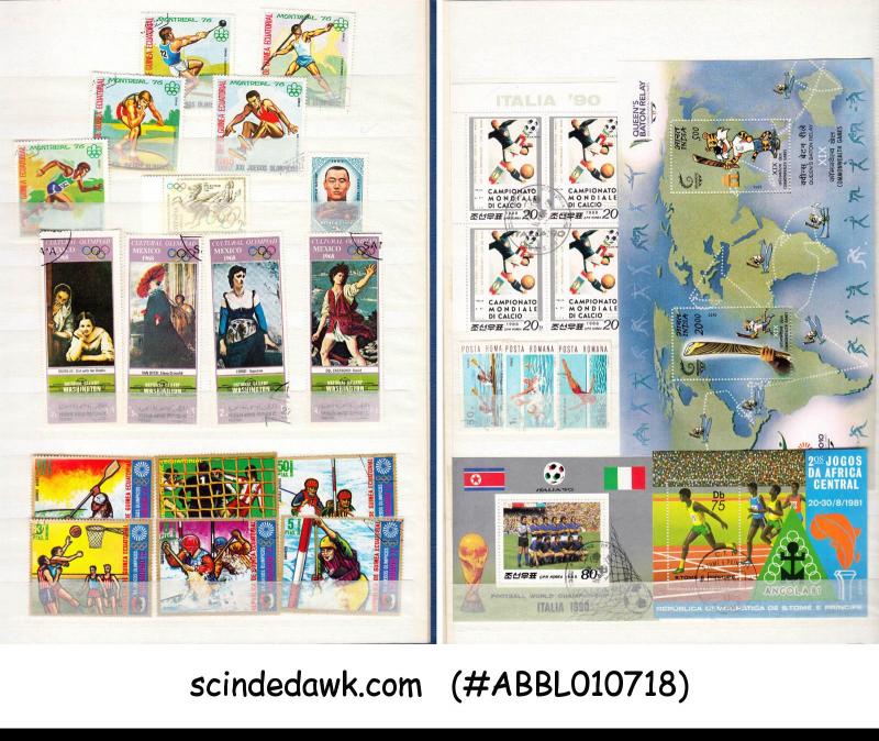COLLECTION OF OLYMPIC STAMPS FROM VARIOUS COUNTRIES IN AN ALBUM
